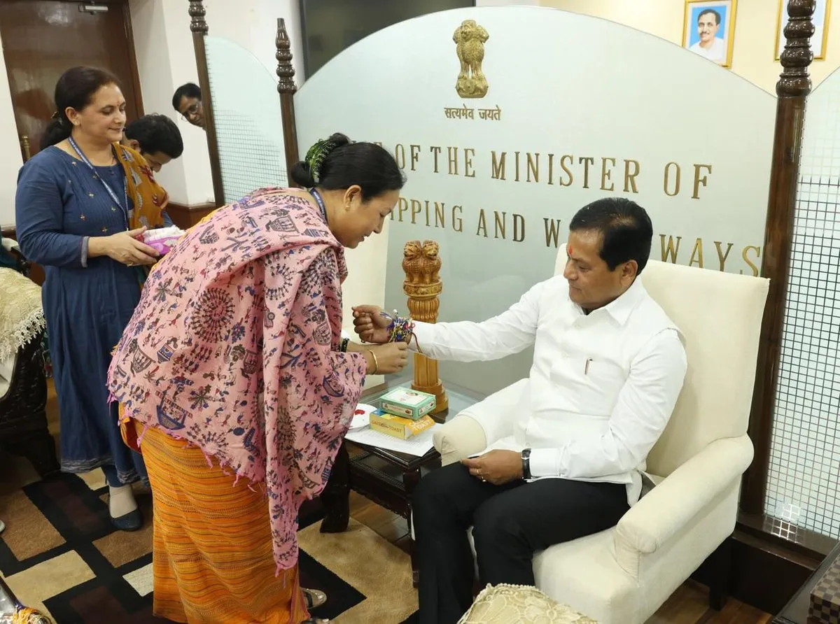 Sarbananda Sonowal Celebrates Raksha Bandhan with Ministry Staff  